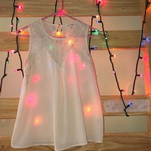 Monteau // Cream Laced Blouse